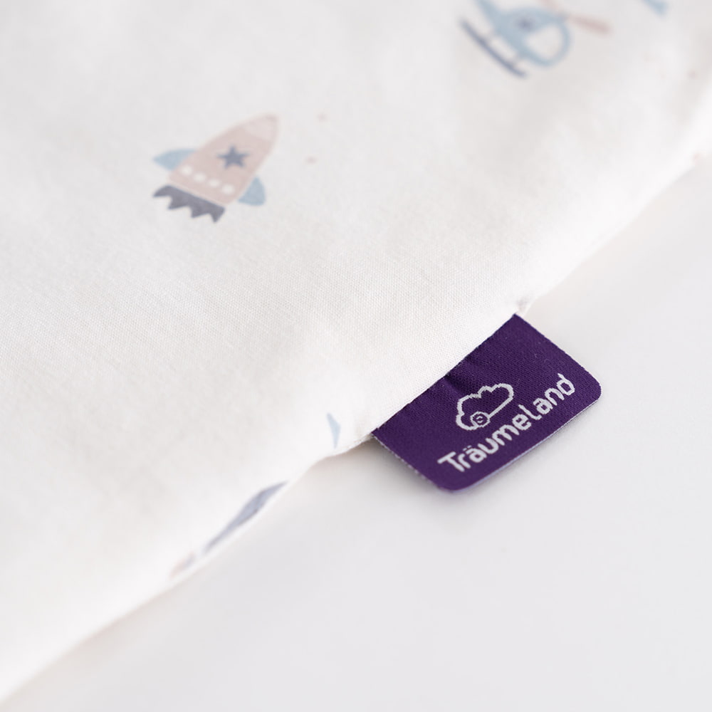 Sommerschlafsack aus Baumwolle im Design Volare Etikett