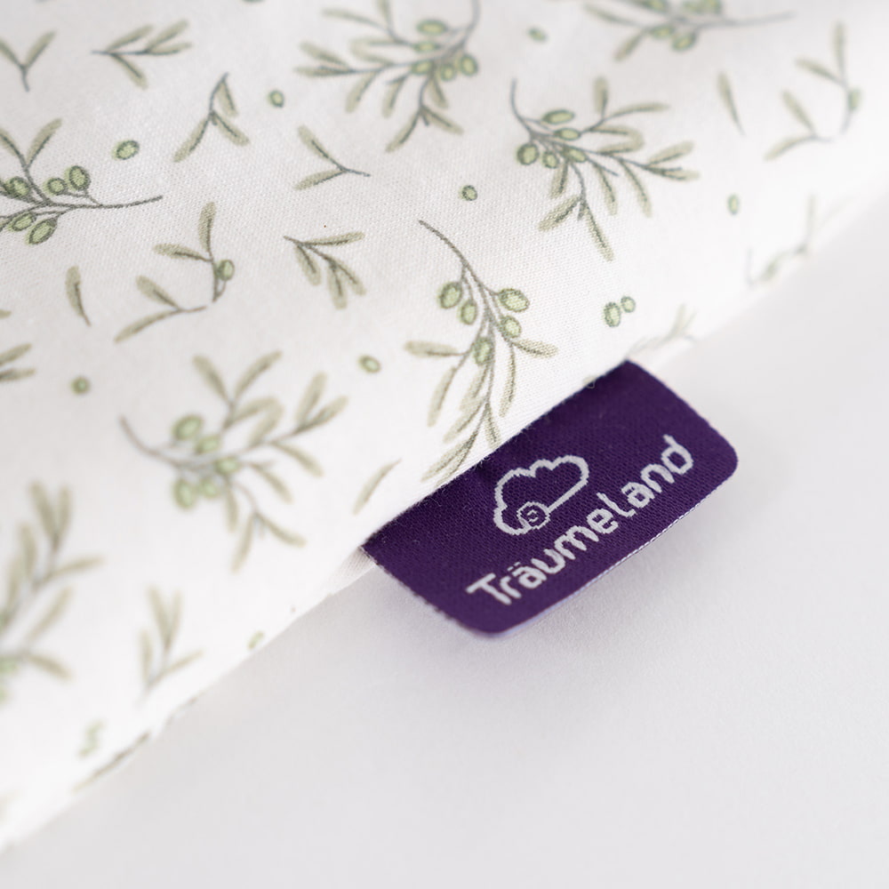 Sommerschlafsack aus Baumwolle im Design Olive Etikett