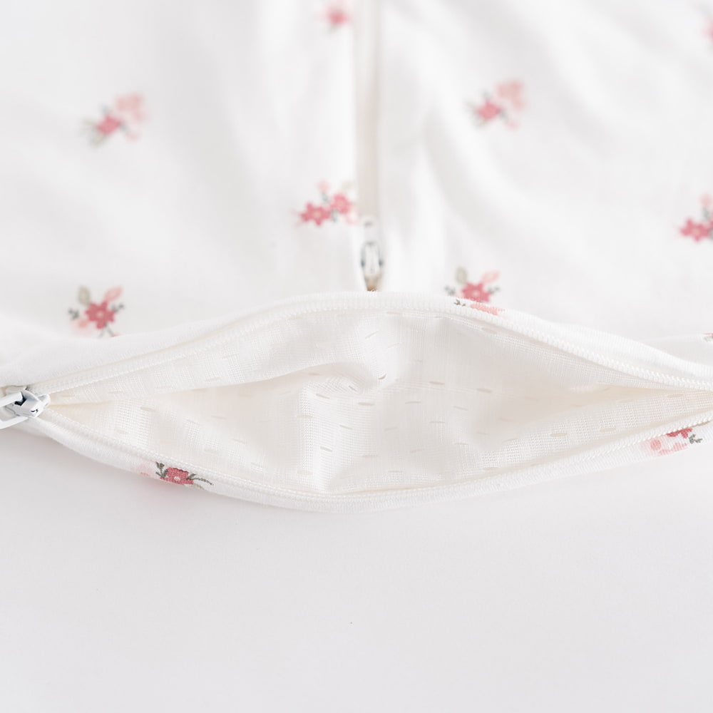 Sommerschlafsack aus Baumwolle im Design Flora Belüftung