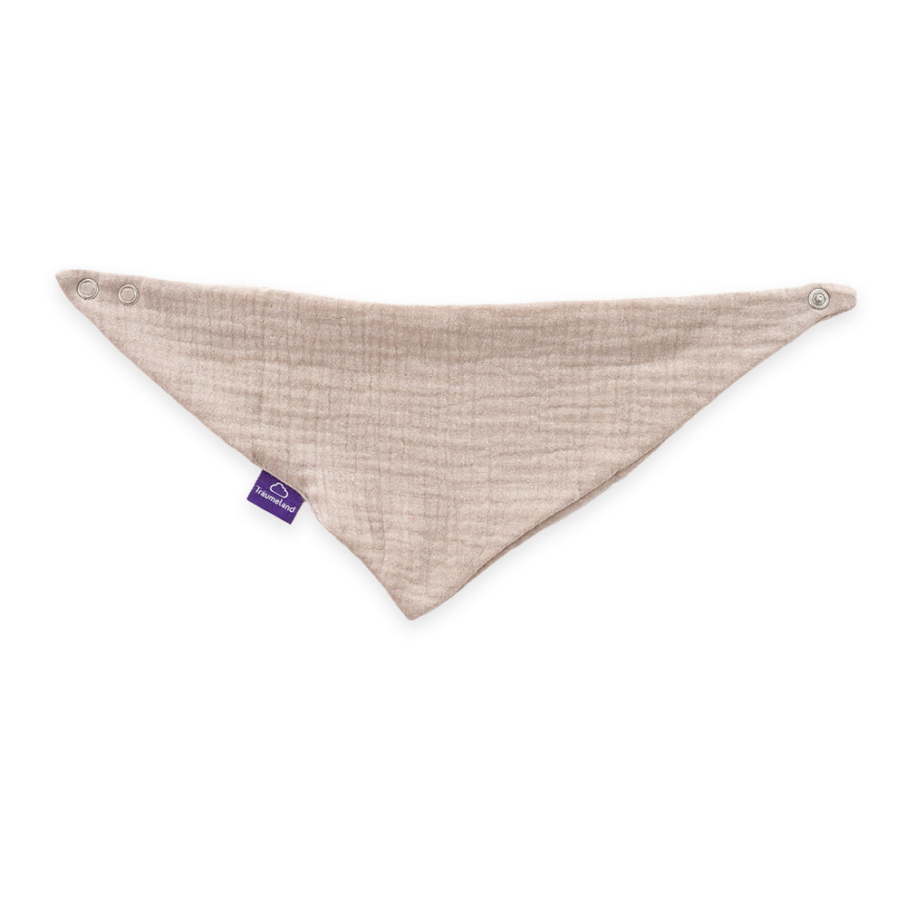 Dreieckstuch aus Musselin beige 