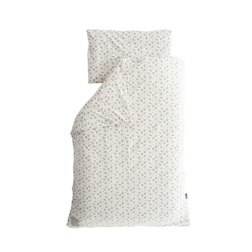 Bettwäsche Olive 100x135 umgeklappt