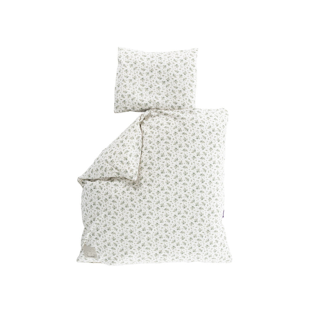 Bettwäsche Olive 80x80 umgeklappt