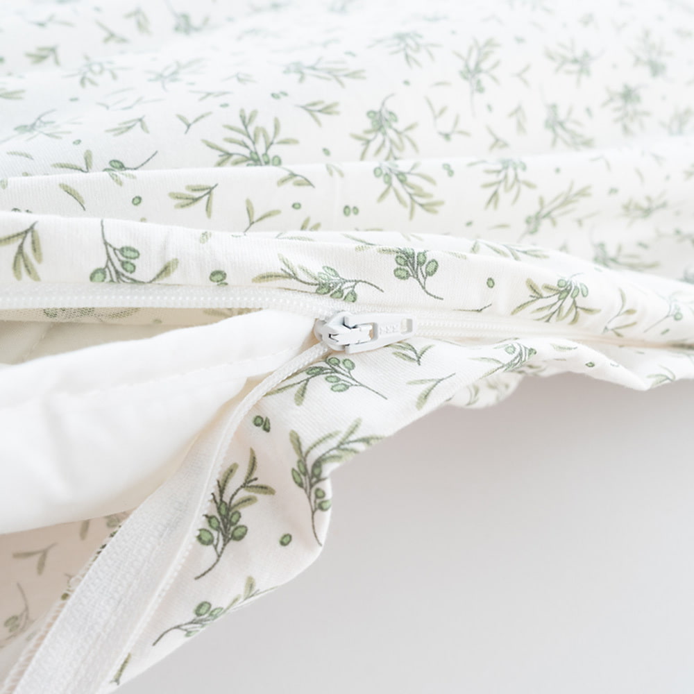 Bettwäsche Olive Detail Reißverschluss
