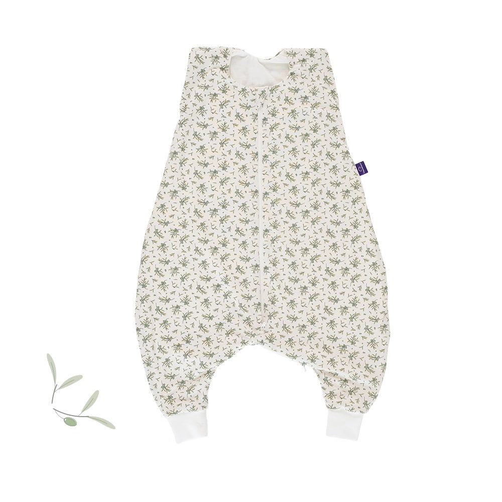 Sommerschlafanzug mit Beinen im Design Olive
