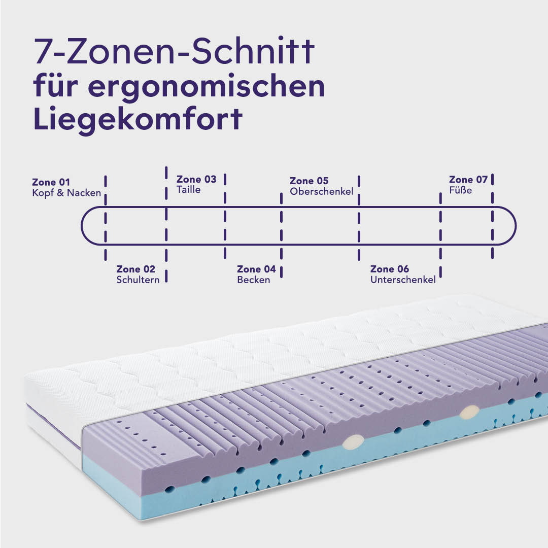 Träumeland Matratze-Schnitt matratze-kaltschaum-rueckenschmerzen