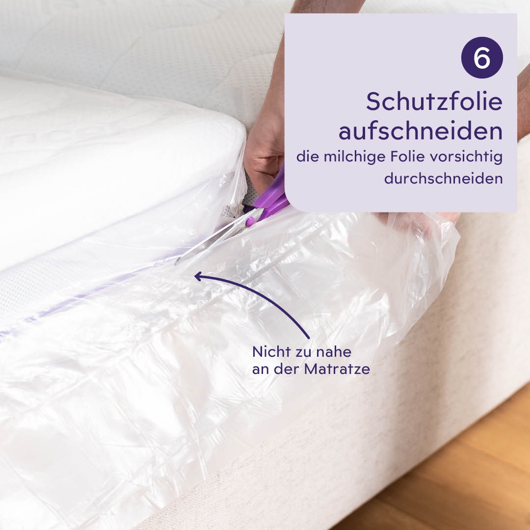 Auspacken der Matratze Schritt 05 auspacken-der-matratze-trauemeland-schritt05