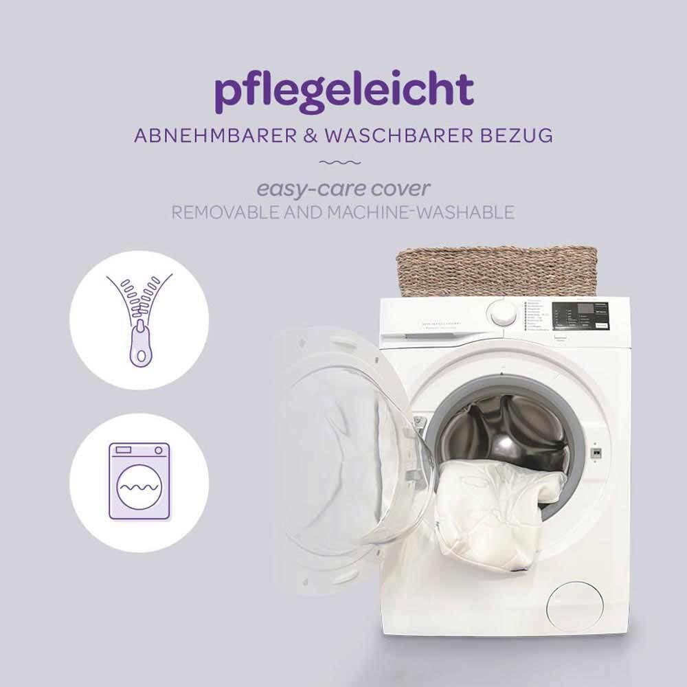 Bezug teilbar und waschbar