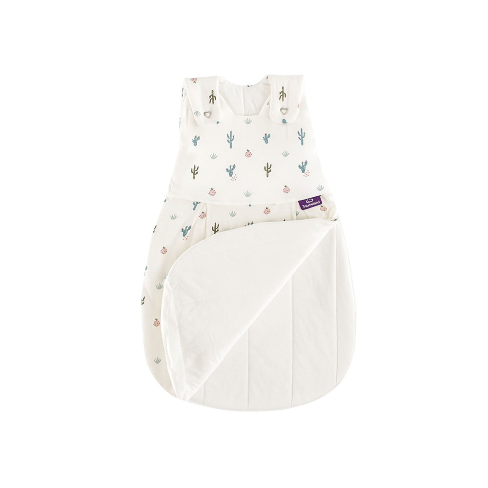 LIEBMICH Schlafsack im Design Kaktusliebe Rundumreißverschluss offen