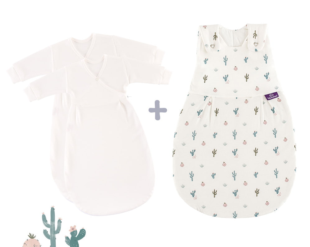 Ganzjahres-Schlafsack Set Kaktusliebe
