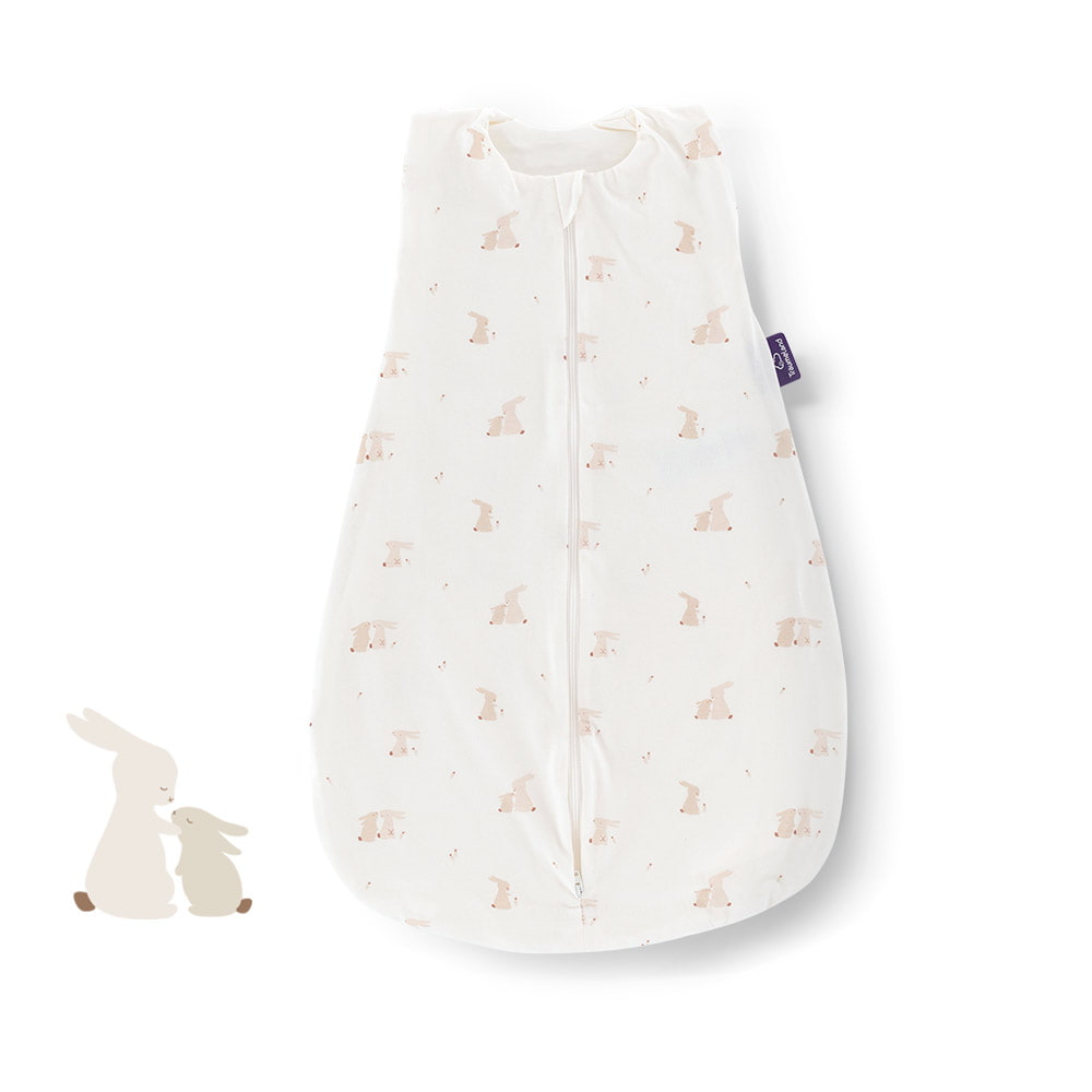 Sommer-Schlafsack Baumwoll-Jersey Hophop Bunny beige