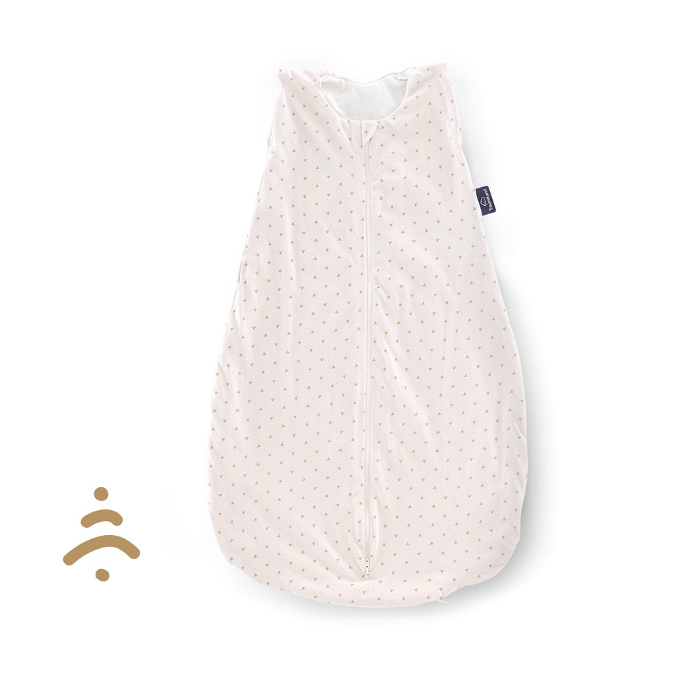 Sommer-Schlafsack Baumwoll-Jersey Twister beige
