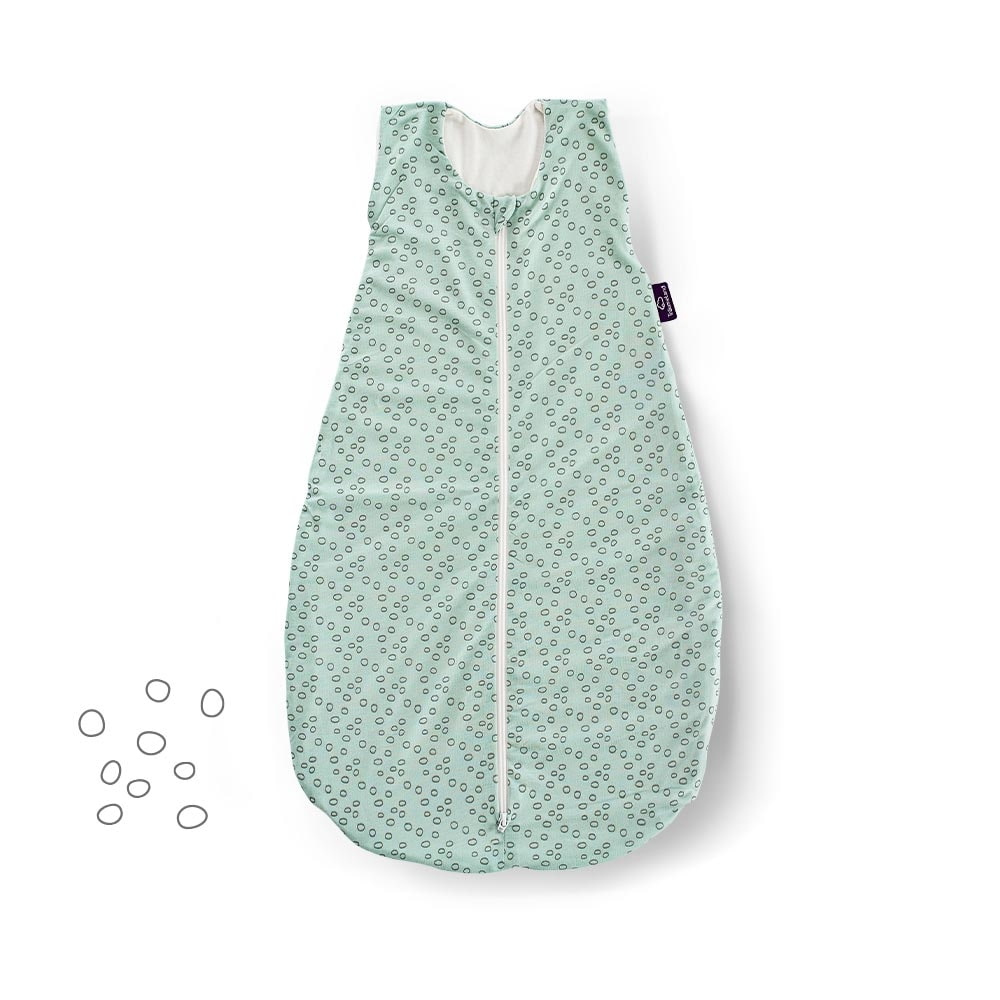Sommer-Schlafsack TENCEL Kreise mint
