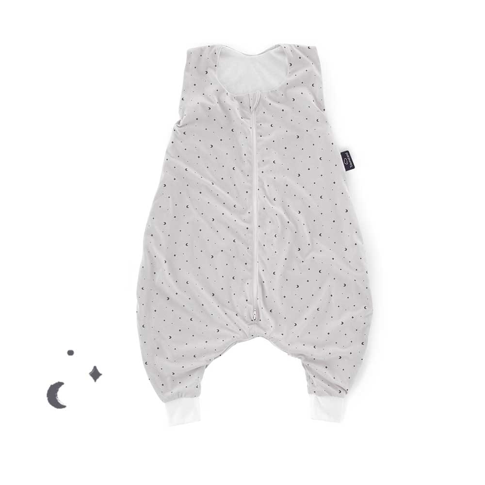 Sommer-Schlafanzug TO GO Baumwoll-Jersey Moon grau