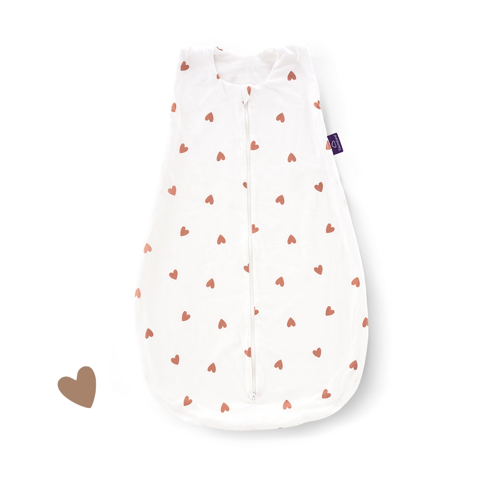 Sommer-Schlafsack Baumwoll-Jersey Herz