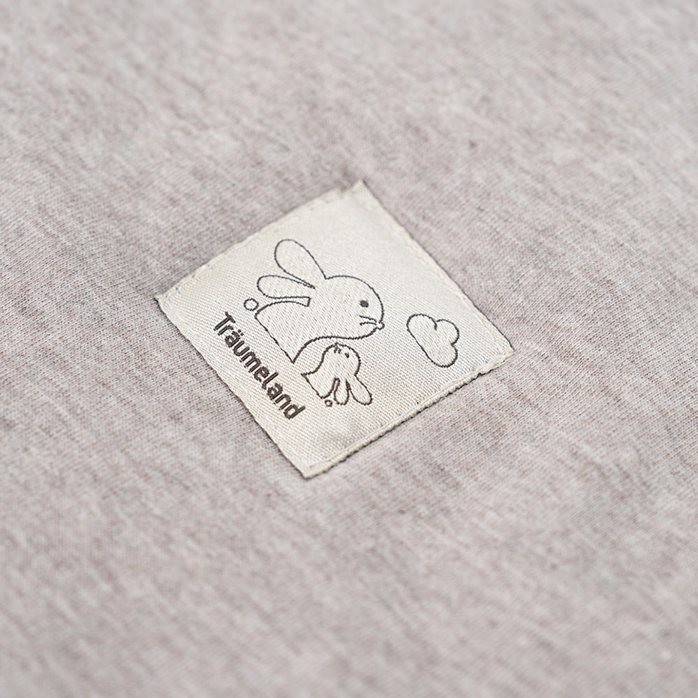 Schlafsack Baby Etikett beige
