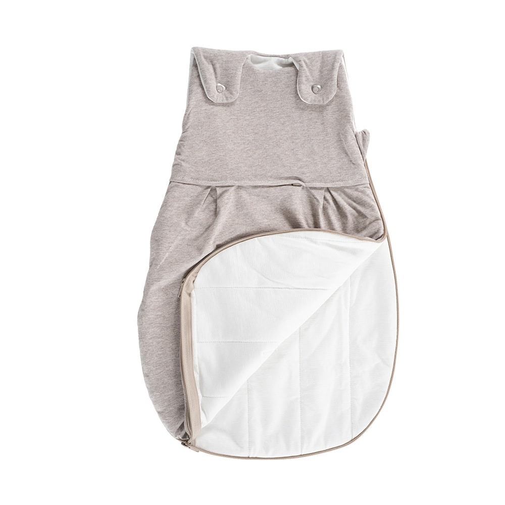 Umlaufender Reißverschluss Schlafsack beige meliert