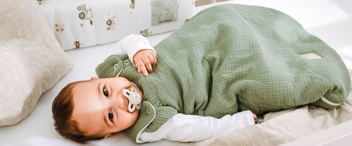 Träumeland Schlafsack Baby Musselin Träumeland Schlafsack Baby Musselin grün