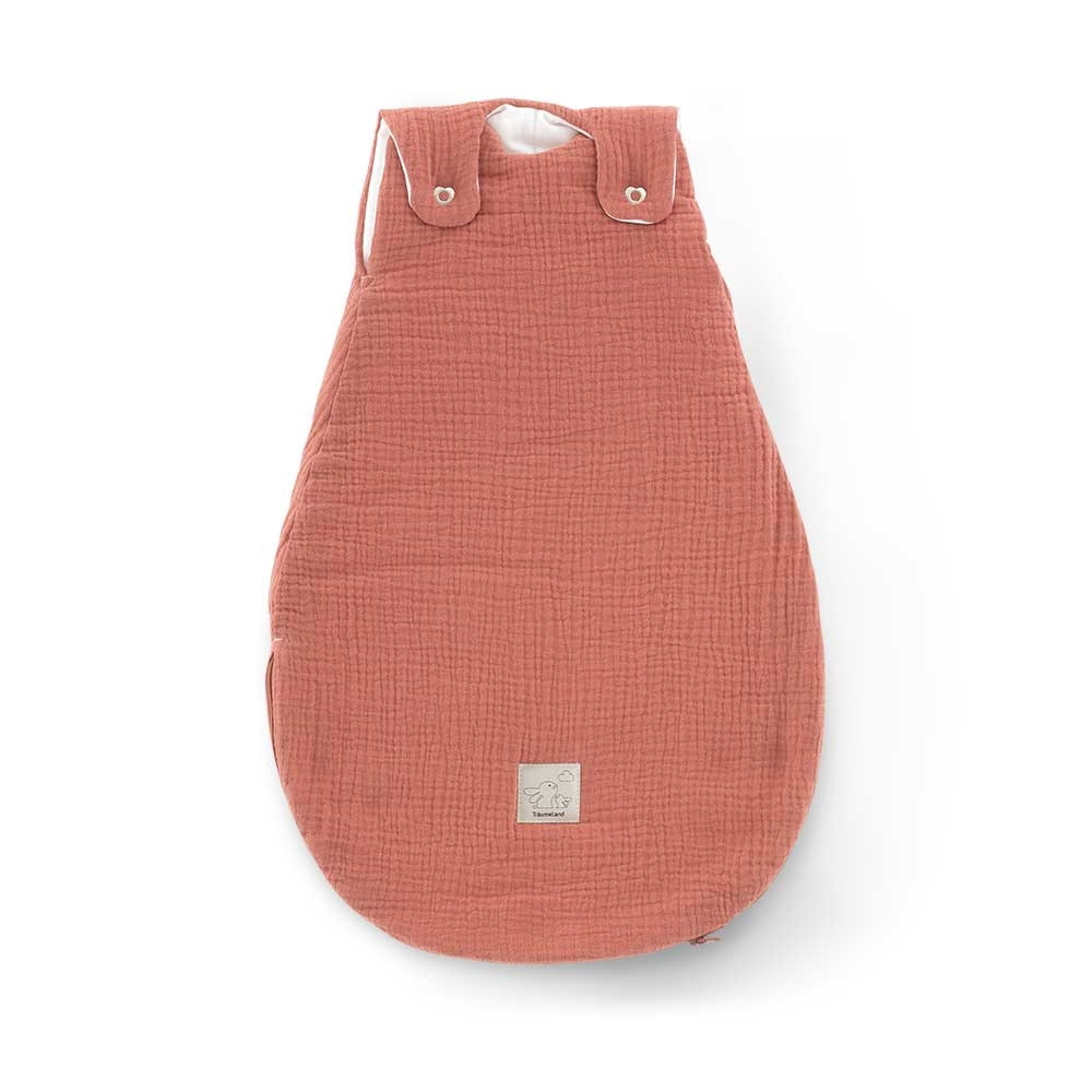 Ganzjahres-Schlafsack Baumwoll-Musselin aprikose
