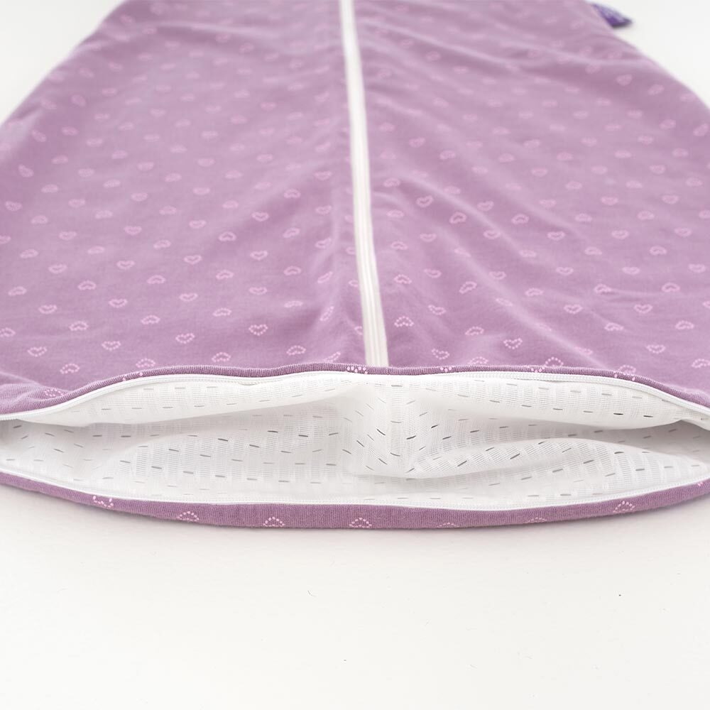 Sommerschlafsack lila mit Belüftung