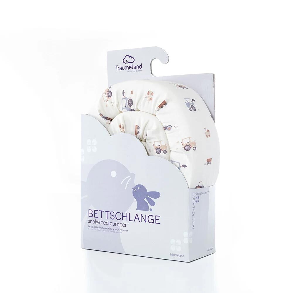 Bettschlange Little Farm blau verpackt