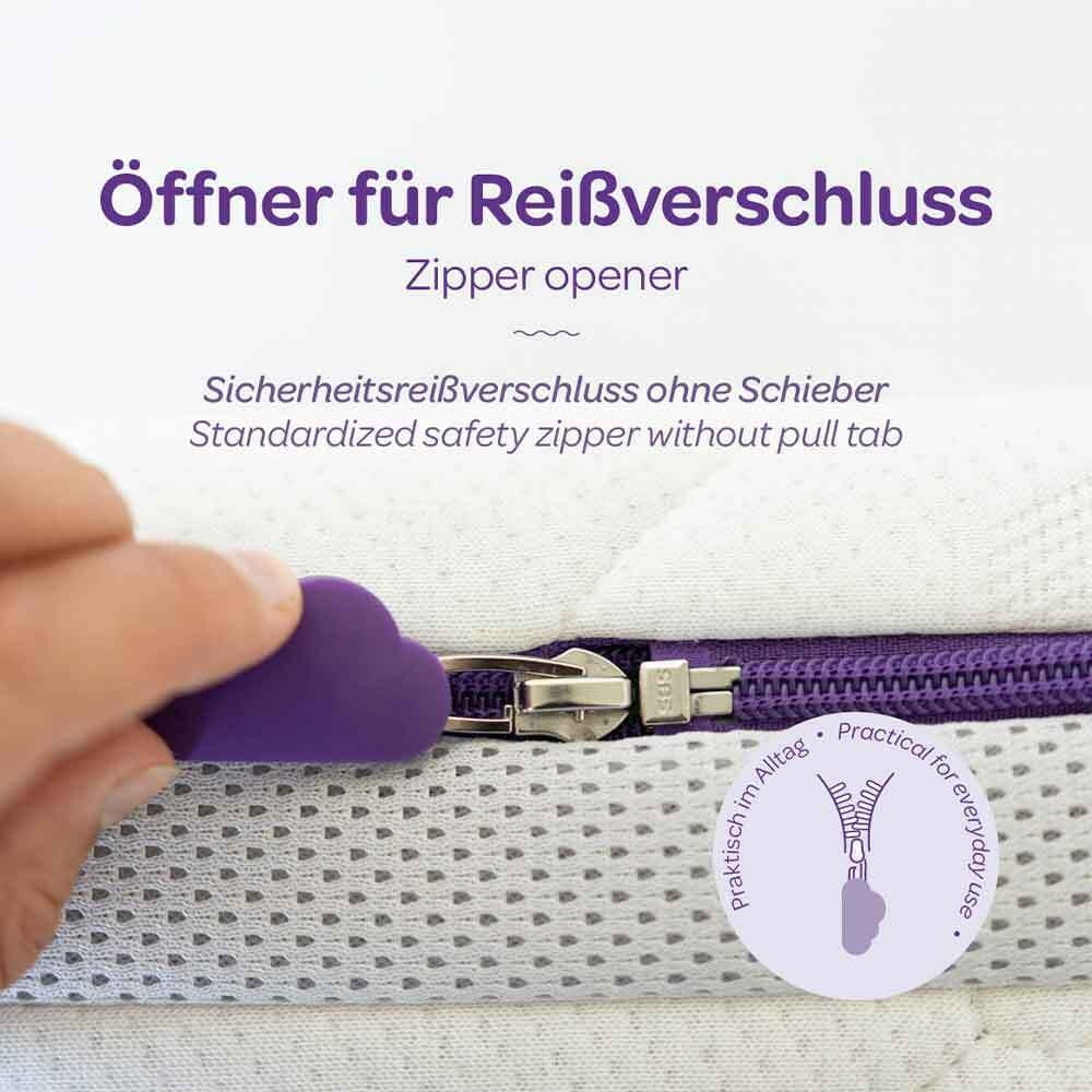 Babymatratze mit Sicherheitsreißverschluss mit Öffner